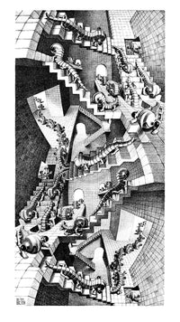 M. C. Escher  Treppenhaus affiche art 45x79cm | Yourdecoration.fr