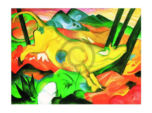 Franz Marc  Gelbe Kuh affiche art 80x60cm | Yourdecoration.fr