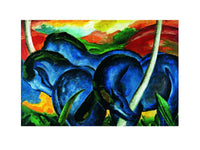 Franz Marc  Die groÃŸen blauen Pferde affiche art 71x56cm | Yourdecoration.fr