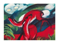 Franz Marc  The red Deer affiche art 80x60cm | Yourdecoration.fr