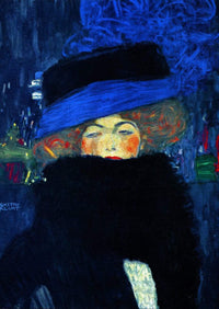 Gustav Klimt  Lady with Hat affiche art 50x70cm | Yourdecoration.fr