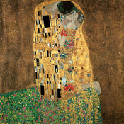Gustav Klimt  Der Kuß affiche art 98x98cm | Yourdecoration.fr
