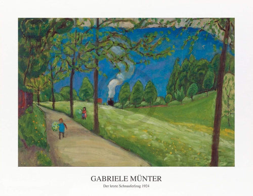 Gabriele MÃ¼nter  Der letzte Schnauferlzug 1924 affiche art 90x70cm | Yourdecoration.fr