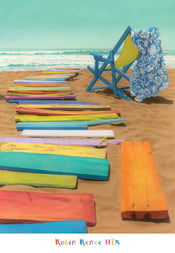 Heidi Reil  Biscus Blue affiche art 45x66cm | Yourdecoration.fr