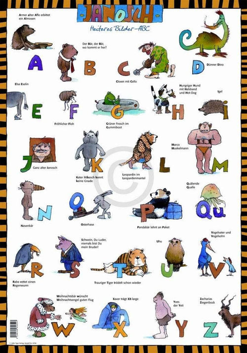 Janosch  Heiteres Bilder ABC affiche art 48x68cm | Yourdecoration.fr