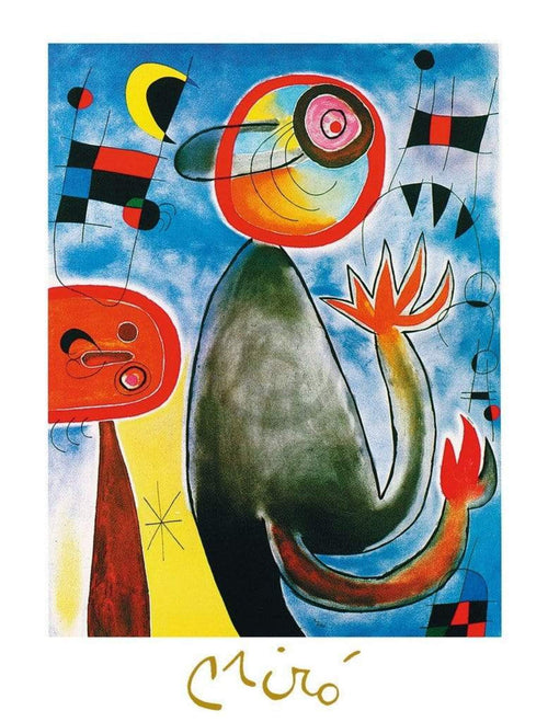 Joan Miro  Les echelles en roue affiche art 60x80cm | Yourdecoration.fr