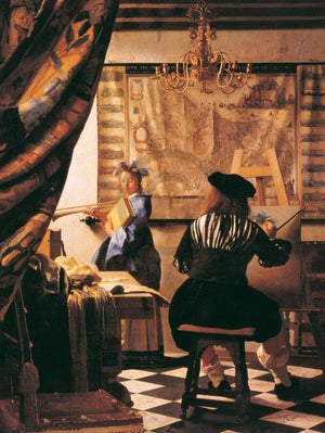 Johannes Vermeer  Die Malaffiche art affiche art 60x80cm | Yourdecoration.fr