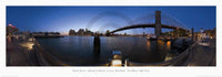 Randy Kosek  Brooklyn Bridge at dusk affiche art 95x33cm | Yourdecoration.fr