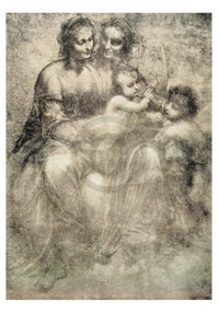 Leonardo Da Vinci  La vergine affiche art 35x50cm | Yourdecoration.fr