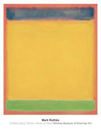 Mark Rothko  Untitled Blue, Yellow, Green, Red affiche art 71x91cm | Yourdecoration.fr