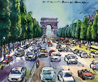 Michael Leu  Arc de Triomphe affiche art 60x50cm | Yourdecoration.fr