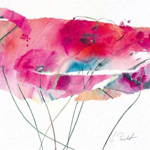 Marta Peuckert  Modern Poppy IV affiche art 21x21cm | Yourdecoration.fr