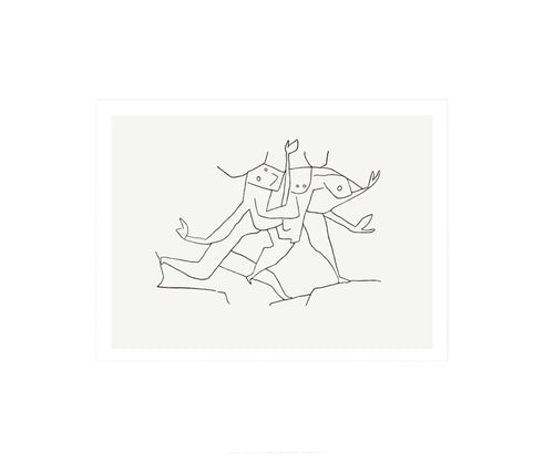 PGM Paul Klee Animaux en Fuite affiche art 60x50cm | Yourdecoration.fr