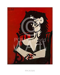 Pablo Picasso  Jacqueline a Mantil affiche art 40x50cm | Yourdecoration.fr