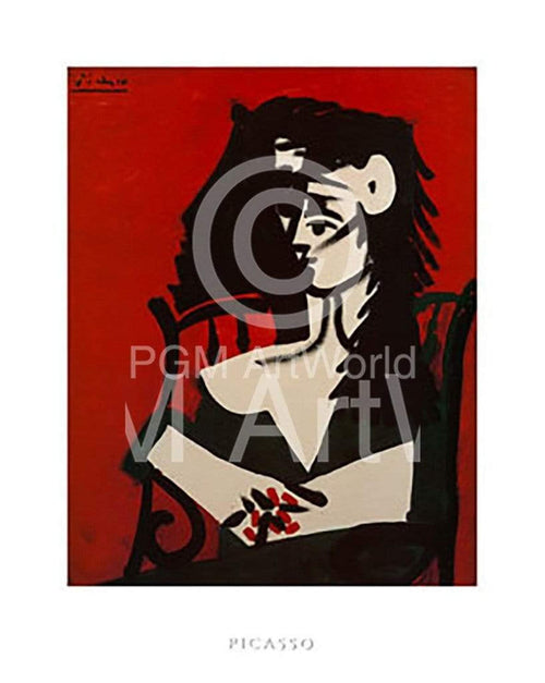 Pablo Picasso  Jacqueline a Mantil affiche art 40x50cm | Yourdecoration.fr