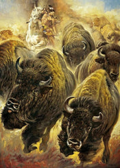 Renato Casaro  BÃ¼ffeljagd affiche art 50x70cm | Yourdecoration.fr