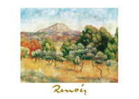 Auguste Renoir  Il mont Sainte Victoire affiche art 70x50cm | Yourdecoration.fr