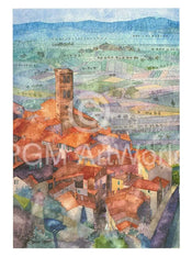 Ralf Westphal  Cortona, Umbrien affiche art 30x40cm | Yourdecoration.fr