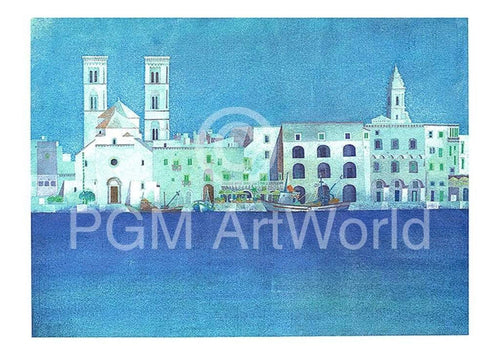 Ralf Westphal  Weisse Hafenstadt in Apulien affiche art 40x30cm | Yourdecoration.fr