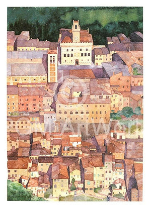 Ralf Westphal  Mittelalterliche Bergstadt Montepulciano, Toskana affiche art 50x70cm | Yourdecoration.fr