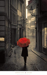 Stefano Corso  Red Rain affiche art 61x96cm | Yourdecoration.fr
