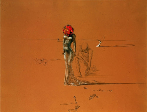 Salvador Dali  Female with Head of Flowers affiche art 80x60cm | Yourdecoration.fr