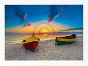 Maya Sokolovska  Two Boats affiche art 80x60cm | Yourdecoration.fr