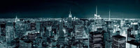 Shutterstock  Manhatten Skyline at Night affiche art 95x33cm | Yourdecoration.fr
