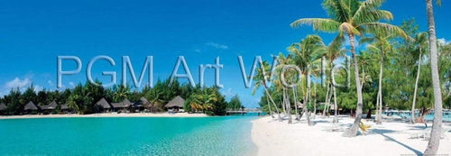 Shutterstock  Beautiful beach on Bora Bora affiche art 95x33cm | Yourdecoration.fr