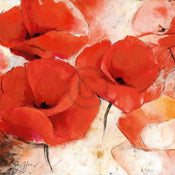 Thomas Aeffner  Mohnwiese affiche art 98x98cm | Yourdecoration.fr