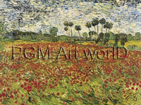 Vincent Van Gogh  Field of Poppies affiche art 80x60cm | Yourdecoration.fr