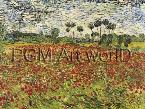 Vincent Van Gogh  Field of Poppies affiche art 80x60cm | Yourdecoration.fr