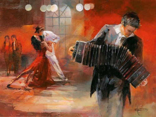 Willem Haenraets  Bandoneon affiche art 80x60cm | Yourdecoration.fr