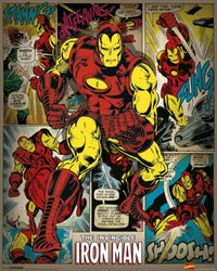 Pyramid Marvel Comics Iron Man Retro Affiche 40x50cm | Yourdecoration.fr