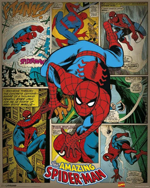 Pyramid Marvel Comics Spider Man Retro Affiche 40x50cm | Yourdecoration.fr