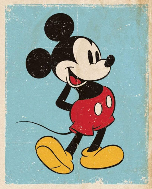 Pyramid Mickey Mouse Retro Affiche 40x50cm | Yourdecoration.fr