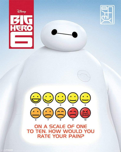 Pyramid Big Hero 6 Rate Your Pain Affiche 40x50cm | Yourdecoration.fr