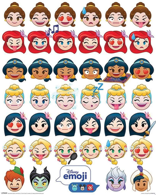 Pyramid Disney Emoji Princess Emotions Affiche 40x50cm | Yourdecoration.fr