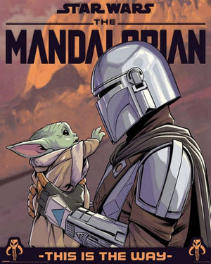 Pyramid Star Wars The Mandalorian Hello Little One Affiche 40X50cm | Yourdecoration.fr