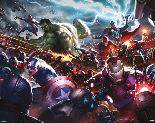 Pyramid Mpp50807 Marvel Future Fight Heroes Assault Affiche Poster 50x40cm | Yourdecoration.fr
