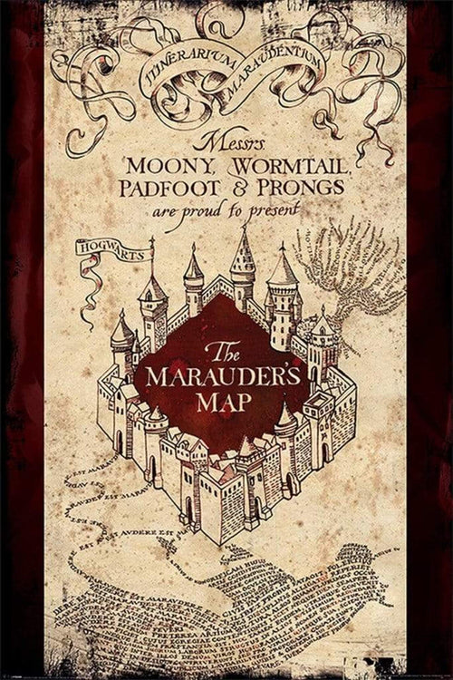 Pyramid Harry Potter The Marauders Map Affiche 61x91,5cm | Yourdecoration.fr