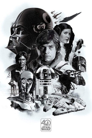 Pyramid Star Wars 40th Anniversary Montage Affiche 61x91,5cm | Yourdecoration.fr