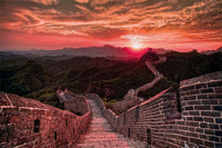 Pyramid The Great Wall of China Sunset Affiche 91,5x61cm | Yourdecoration.fr