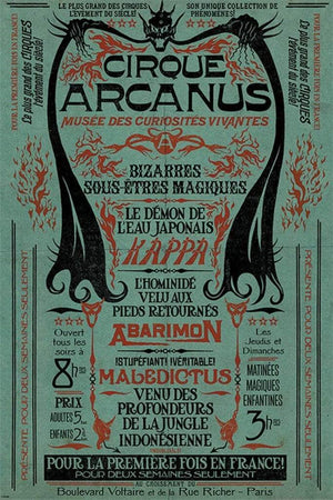 Pyramid Fantastic Beasts the Crimes of Grindelwald Le Cirque Arcanus Affiche 61x91,5cm | Yourdecoration.fr