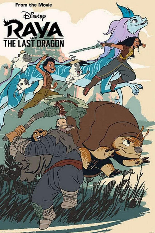 Pyramid Raya and the Last Dragon Jumping Into Action Affiche 61x91,5cm | Yourdecoration.fr