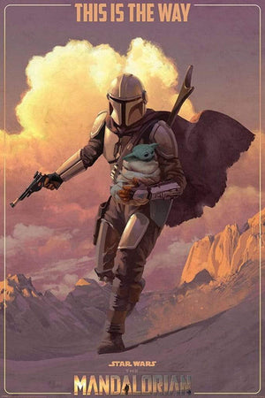 Pyramid Star Wars The Mandalorian On the Run Affiche 61x91,5cm | Yourdecoration.fr