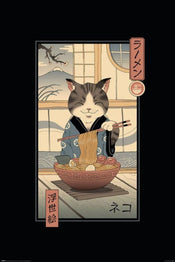 Pyramid Vincent Trinidad Neko Ramen Ukiyoe Affiche 61X91 5cm | Yourdecoration.fr