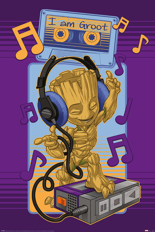 Pyramid PP34870 Guardians Of The Galaxy Groot Cassette Affiche Art | Yourdecoration.fr