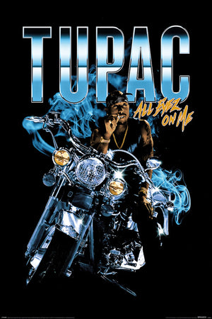 Pyramid Pp35000 Tupac Shakur All Eyez Motorcycle Affiche 61X91-5cm | Yourdecoration.fr