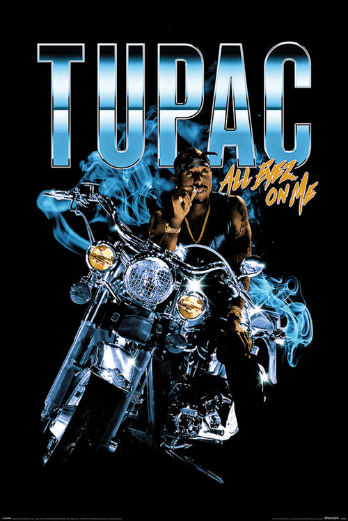 Pyramid Pp35000 Tupac Shakur All Eyez Motorcycle Affiche 61X91-5cm | Yourdecoration.fr